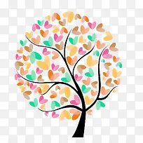 卡通爱心树-空若网 卡通爱心树-空若网