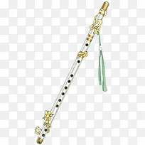 白色乐器箫手绘箫-空若网 白色乐器箫手绘箫-空若网