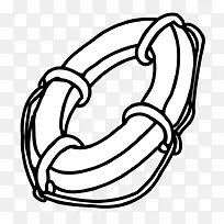 白色的卡通手绘游泳圈-空若网 白色的卡通手绘游泳圈-空若网