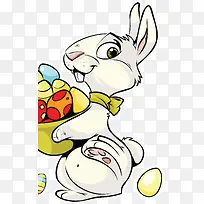 手绘卡通白色兔子-空若网 手绘卡通白色兔子-空若网