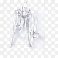 手绘白色衬衣素描-空若网 手绘白色衬衣素描-空若网