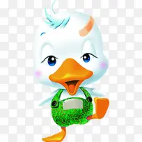 手绘白色卡通小鸭-空若网 手绘白色卡通小鸭-空若网