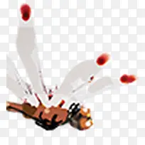 白色手绘蜻蜓造型-空若网 白色手绘蜻蜓造型-空若网