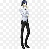 手绘白色书生人物-空若网 手绘白色书生人物-空若网