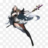 手绘白色服饰女生-空若网 手绘白色服饰女生-空若网