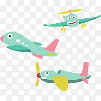 飞机卡通矢量图-空若网 飞机卡通矢量图-空若网