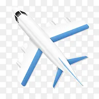 白色蓝色客机飞机-空若网 白色蓝色客机飞机-空若网