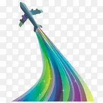 手绘彩色飞机-空若网 手绘彩色飞机-空若网