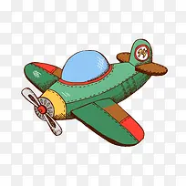 手绘卡通飞机-空若网 手绘卡通飞机-空若网