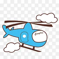 手绘卡通飞机-空若网 手绘卡通飞机-空若网