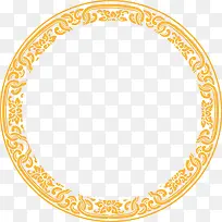 橙色圆环莲花花纹中国风中秋-空若网 橙色圆环莲花花纹中国风中秋-空若网