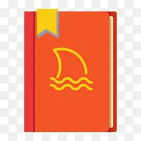 红色扁平化书本元素-空若网 红色扁平化书本元素-空若网