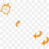 橙色卡通秒表箭头国庆-空若网 橙色卡通秒表箭头国庆-空若网