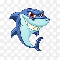 卡通手绘卡通大白鲨插画-空若网 卡通手绘卡通大白鲨插画-空若网