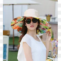 夏日白色大沿遮阳帽-空若网 夏日白色大沿遮阳帽-空若网
