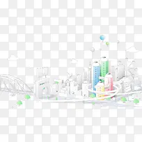 白色高大上的建筑群-空若网 白色高大上的建筑群-空若网