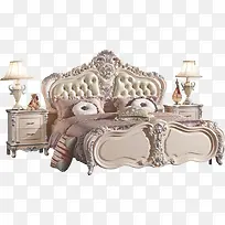 简约欧式白色大床-空若网 简约欧式白色大床-空若网