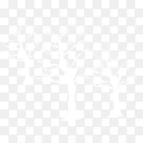 手绘白色冬季大树-空若网 手绘白色冬季大树-空若网