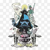 卡通动漫机器人插画-空若网 卡通动漫机器人插画-空若网