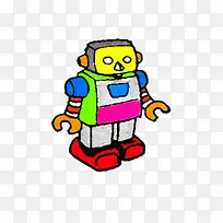 手绘彩色机器人-空若网 手绘彩色机器人-空若网