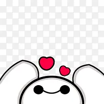 卡通大白红色爱心-空若网 卡通大白红色爱心-空若网