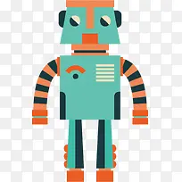 彩色机器人矢量素材-空若网 彩色机器人矢量素材-空若网