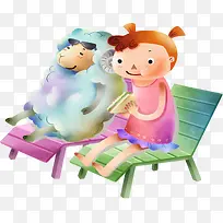 手绘绵阳宝宝插画-空若网 手绘绵阳宝宝插画-空若网