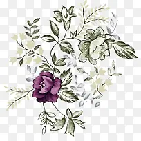 中国风花朵插画-空若网 中国风花朵插画-空若网