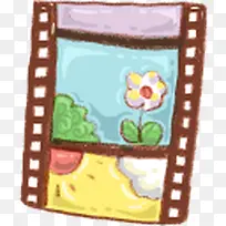 水彩胶片电影胶片花朵-空若网 水彩胶片电影胶片花朵-空若网