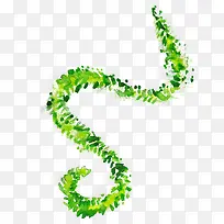 绿色水彩藤蔓-空若网 绿色水彩藤蔓-空若网