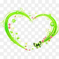 春天绿色藤蔓爱心-空若网 春天绿色藤蔓爱心-空若网