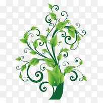 绿色藤蔓创意树-空若网 绿色藤蔓创意树-空若网