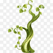 卡通手绘绿色藤蔓-空若网 卡通手绘绿色藤蔓-空若网