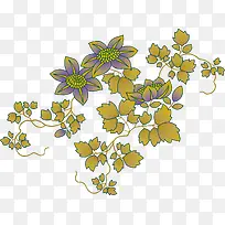 卡通手绘花藤蔓-空若网 卡通手绘花藤蔓-空若网