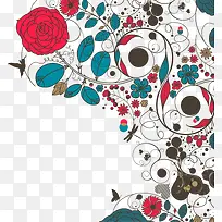 卡通手绘花纹藤蔓-空若网 卡通手绘花纹藤蔓-空若网