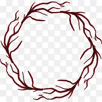 波浪树枝装饰框-空若网 波浪树枝装饰框-空若网