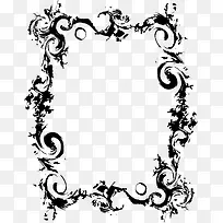 黑色藤蔓边框-空若网 黑色藤蔓边框-空若网