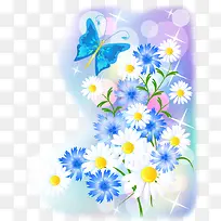 卡通蓝色蝴蝶边框-空若网 卡通蓝色蝴蝶边框-空若网