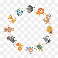 矢量动物边框-空若网 矢量动物边框-空若网