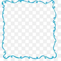 手绘手绘边框图片 蓝色线条边框-空若网 手绘手绘边框图片 蓝色线条边框-空若网