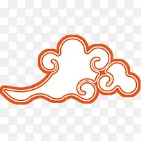 橙色祥云装饰背景-空若网 橙色祥云装饰背景-空若网