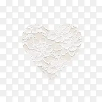 白色艺术花纹爱心-空若网 白色艺术花纹爱心-空若网