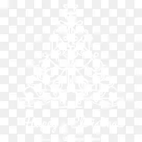 白色圣诞花纹树-空若网 白色圣诞花纹树-空若网