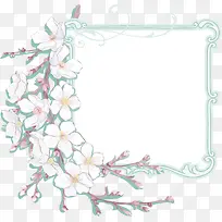 白色小花边框-空若网 白色小花边框-空若网