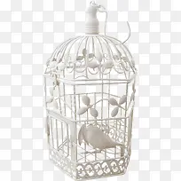 白色雕花鸟笼-空若网 白色雕花鸟笼-空若网