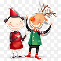 喜庆圣诞节卡通人物-空若网 喜庆圣诞节卡通人物-空若网