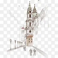 矢量英国水彩城市-空若网 矢量英国水彩城市-空若网