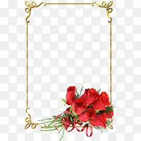 金属边框玫瑰装饰-空若网 金属边框玫瑰装饰-空若网
