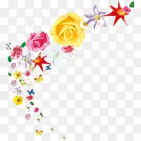 玫瑰百合菊花装饰-空若网 玫瑰百合菊花装饰-空若网