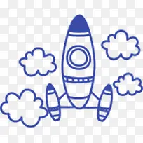 手绘火箭-空若网 手绘火箭-空若网